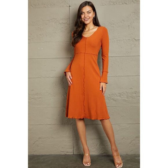 Culture Code Full Size Chevron Upper Bodycon Midi Dress - Picture 1 of 15